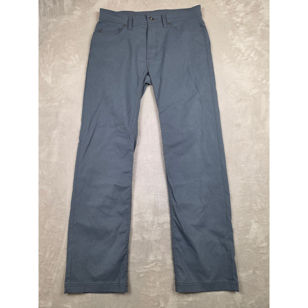 Prana Brion Pant Slim Fit Mens 33x32 Blue Grey Nylon Stretch HIking M4BN32312